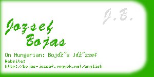 jozsef bojas business card